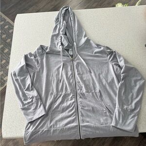 Women’s Heather Grey Super Soft Lounge Pants & Zip Up Hoodie, XXL